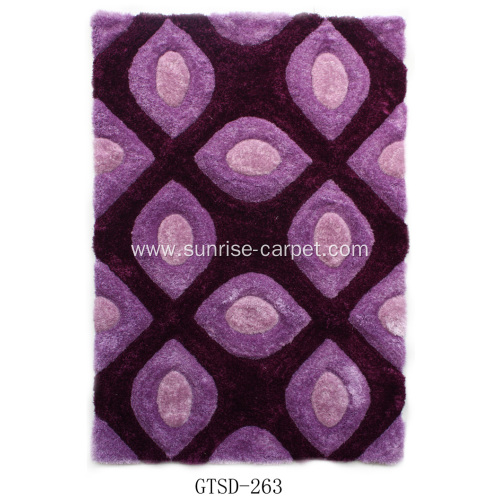 3D Carpet with soft&silk mix yarn